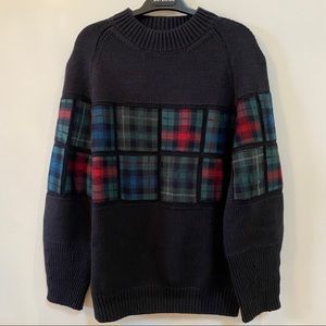 Splicing Checked Sweater